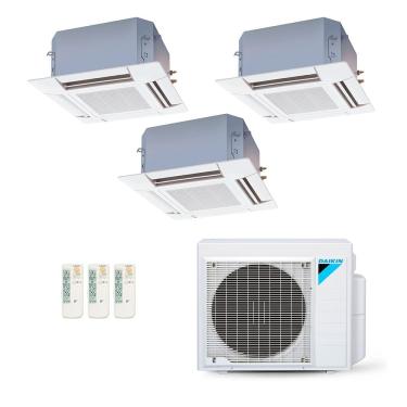 Imagem de Ar-Condicionado Multi Split Inverter Daikin 28.000 (2x Evap Cassete 4 Vias 9.000 + 1x Evap Cassete 4 Vias 18.000) Quente/Frio 220V
