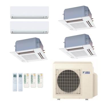 Imagem de Ar-Condicionado Multi Split Inverter Daikin 38.000 (2x Evap HW 12.000 + 2x Evap Cassete 4 Vias 9.000 + 1x Evap Cassete 4 Vias 18.000) Quente/Frio 220V