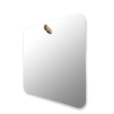 Imagem de Espelho Decorativo Pen Cantos Pendurador Wood 50X50 Cm