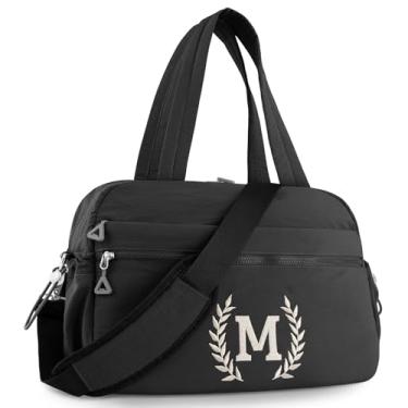 Imagem de Bolsa de ginástica feminina – Bolsa esportiva bordada personalizada para homens – Bolsa esportiva personalizada para viagem e treino com manga de bagagem – Presente atencioso para mãe, menina, filha
