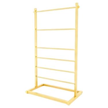 Imagem de Baoblaze Organizador de fitas com 6 camadas, suporte para linha de costura, suporte para carretel de arame, de metal para armazenamento de fitas para costura, Ouro