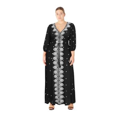 Imagem de City Chic Vestido feminino plus size - Anaya, Preto, 54
