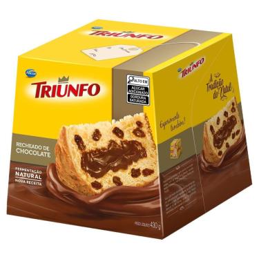 Imagem de Panettone com Gotas Recheio Chocolate Triunfo 430g