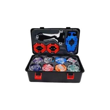 Imagem de Conjunto de mala Beyblade com 8 blusas e lançadores para crianças - Li