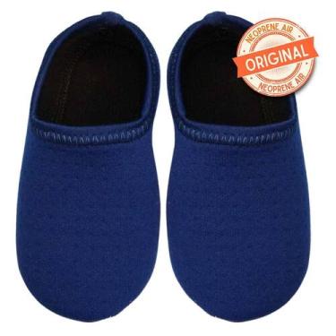 Imagem de Sapatilhas Infantis AKINO Azul Marinho em Neoprene com Solado Antiderr