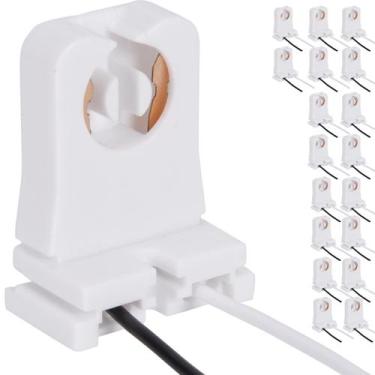 Imagem de Lápide de soquete de suporte de lâmpada JACKYLED T8 com fio de 25 cm, 