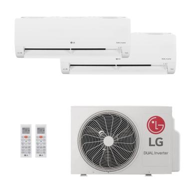 Imagem de Ar-Condicionado Bi-Split HW LG Dual Inverter Voice 16.000 BTUs (2x Evap HW 9.000) R-32 Só Frio 220V