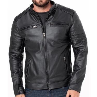 Imagem de Jaqueta De Couro Masculina Moto Speed Preta