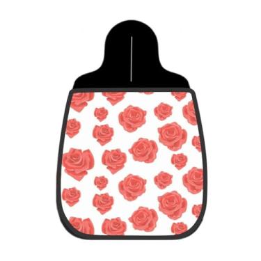 Imagem de Lixeira De Carro Organizador Lixinhocar Rosas Coral Fundo Branco Simples