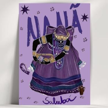 Imagem de Coleção de 62 quadros decorativos Giz - Umbanda e Candomblé - Decoração Orixá - Afro Brasileira - Escolha o seu Orixá! (Clássico, Nanã, 28x20cm)