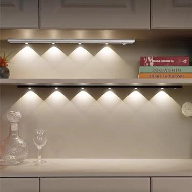 Imagem de Led para Cozinha, Luminãária de Teto para Cozinha de Led, Ultra Fino Diodo Emissor de Luz60cm Armário Lâmpada Sensor de Movimento sem Fio Usb Recarregável(60cm)