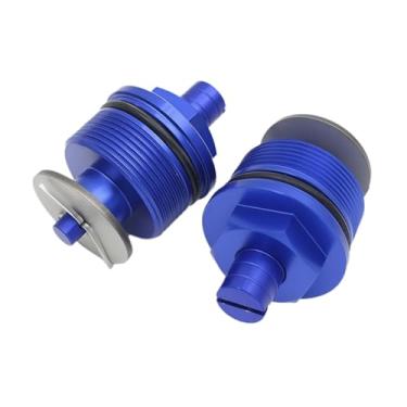 Imagem de NITAGO 2x Parafusos de Amortecedor Dianteiro Tampa de Cobertura para Hastes de Amortecedor Dianteiro de 37mm Substituição de Motocicleta para 250 CBR250 MC22, Azul