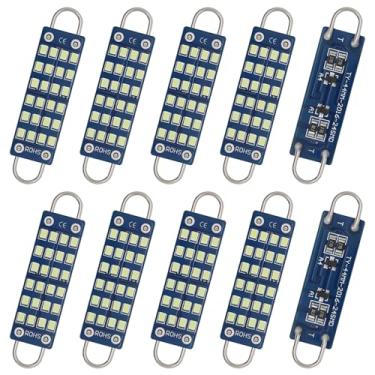 Imagem de QAUBEN Lâmpada de LED Rigid Loop 561 Festoon 44mm (1,73") Azul Gelo 24SMD 2016 Chips Não Polaridade 562 567 564 RL4410 211-2 212-2 214-2 para Porta Cortesia Degrau Mapa Domo Luz 12V 1,1W (10 unidades)