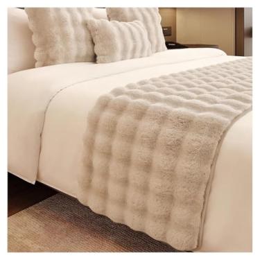 Imagem de HSTANGKY Cachecol de corredor de cama de hotel protetor de cama de pelúcia de inverno cor sólida quarto decorativo quarto simples cachecol para cama solteiro queen king size - marrom||Apenas 2 fronhas