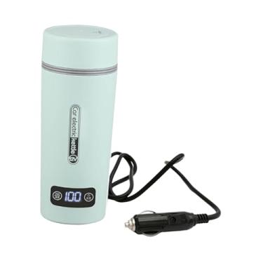 Imagem de Bothyi Chaleira elétrica para carro, copo aquecedor portátil com visor digital de temperatura, aquecedor de água, caneca de viagem aquecida para camping ao