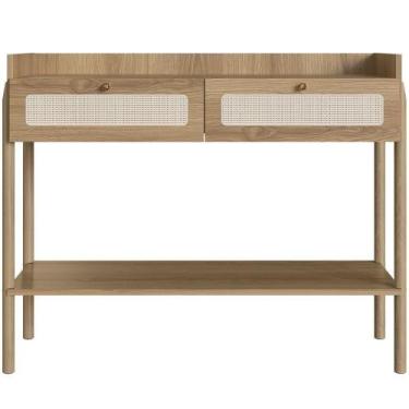 Imagem de Aparador Para Sala De Estar 2 Gavetas Pés Madeira Moss A03 Hanover Rob