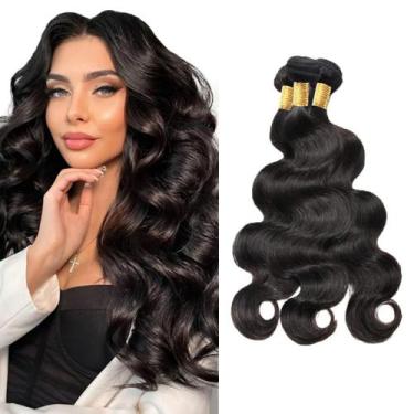 Imagem de Pacotes de cabelo humano 1B Body Wave Wuvusnm Natural Black 22-26 pole