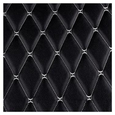 Imagem de Couro sintético acolchoado vinil PVC tecido de couro sintético impermeável tecido de couro sintético acolchoado com ponto de diamante acolchoado forro de linho estofado (preto 2, 1,6 x 7 m)