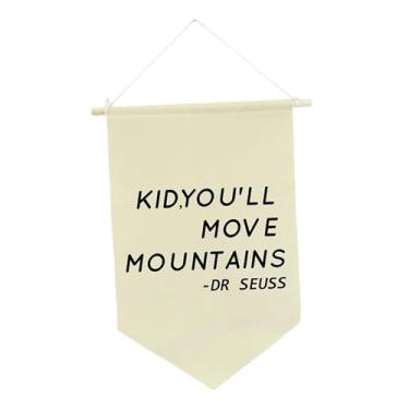 Imagem de UGPLM Faixa de parede para decoração de berçário infantil, display decorativo, decoração de parede portátil, flâmula para quarto infantil, chá de bebê,