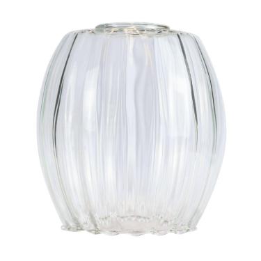 Imagem de Vidro De Reposição Taschibra Pendente Lustre Badih P Canelado Transparente