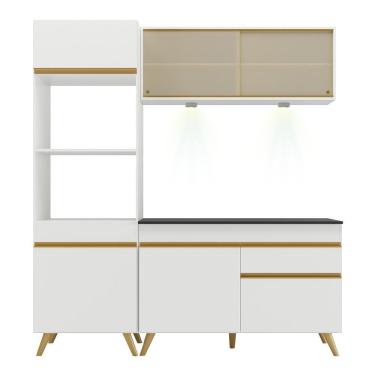 Imagem de Cozinha Compacta 3 Peças Com Leds Veneza Up Multimóveis