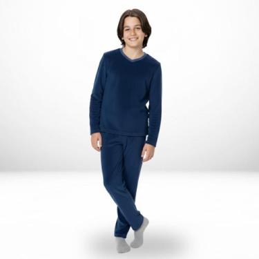Imagem de Pijama infantil Unissex de inverno Quentinho Tamanho 14 Soft/Fleece - 