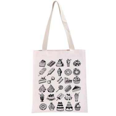 Imagem de G2TUP Baker Baking Lover Gift Dessert Bakery Tote Bag Sweet Cupcake Lover Handbag Bakery Dono Gift (Dessert Bakery TB)