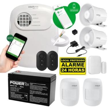 Imagem de Kit Alarme 2 Sensores De Presença Cf E 1 Magnético Intelbras