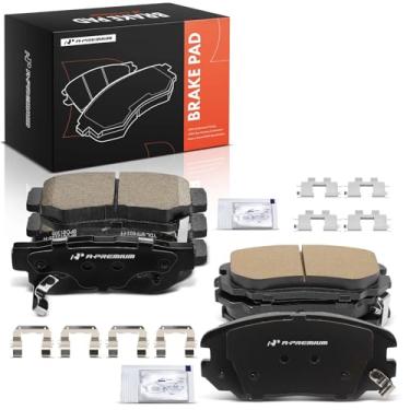 Imagem de A-Premium Pastilha de freio adequada para Hyundai Sonata 2006-2010 Azera Kia Amantis, dianteiro e traseiro, um conjunto de 2