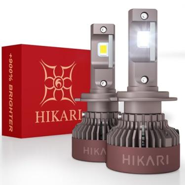 Imagem de HIKARI WINGS Luz de neblina H7, 40000LM branco puro 6000K lâmpadas LED, Plug & Play IP68 à prova d'água, pacote com 2