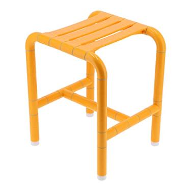 Imagem de Cadeira de banco de segurança para banheiro com altura ajustável, banheira de chuveiro, cadeira sanitária para idosos, corrimãos antiderrapantes, design ergonômico, estrutura de