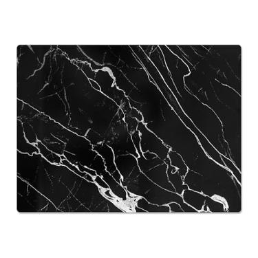 Imagem de Murrey Home Tábua de corte de vidro para balcão de cozinha, tábuas de corte de vidro temperado seguras para lava-louças, bandeja de bancada pequena transparente, resistente a arranhões, resistente ao