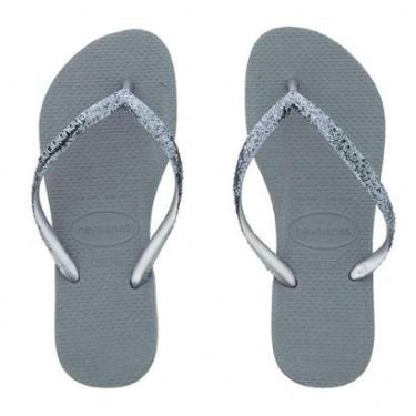 Imagem de Chinelo Havaianas Slim Glitter II Cinza-Feminino