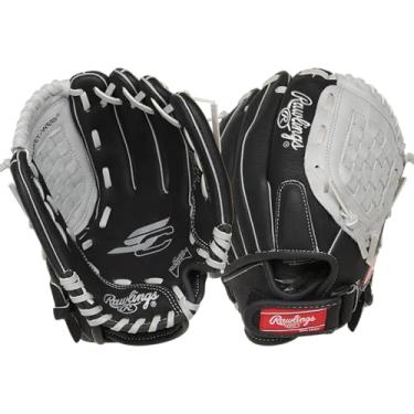 Imagem de Rawlings | SURE CATCH T-Ball e luva de beisebol juvenil | Arremesso para mão direita | 29,2 cm | Preto/Cinza