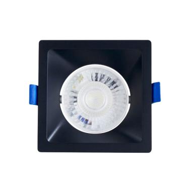 Imagem de Spot Embutir Quadrado Recuado Preto 9,4cm Led 6W 3000K Bivolt
