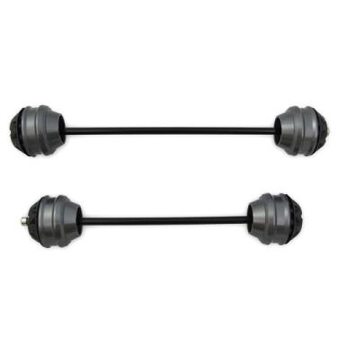 Imagem de Protetores de roda deslizantes de eixo Arashi Garfo dianteiro e traseiro para Yamaha YZF R3 2014-2016, acessórios de motocicleta cinza