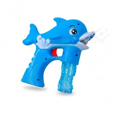 Imagem de Lança Bolhas De Sabão Pistola Lançador De Bolinhas Golfinho Cor:Azul