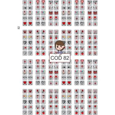 Imagem de 240 Adesivos de Unhas Decoradas Artesanal 3D revenda - Paty Adesivos, 