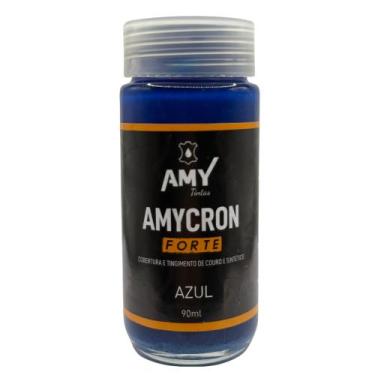 Imagem de Tinta Para Volante De Carro Couro Amycron Forte 90ml, Azul