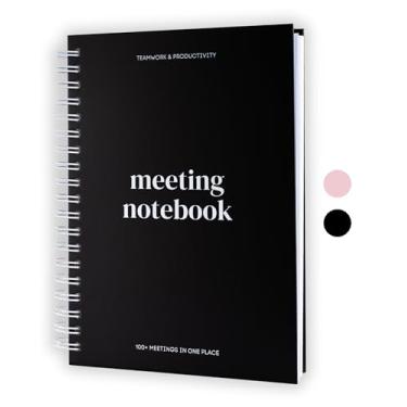 Imagem de Lamare Caderno de reuniões para organização do trabalho – Caderno de trabalho perfeito para anotações e agenda de reuniões para produtividade