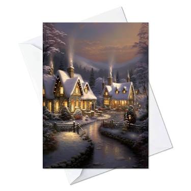 Imagem de Cartões comemorativos Winter Wonderland - Cartões de Natal com Envelopes - (conjunto de 10) Grande 14,7 x 21,1 cm Cartão Dobrado Cartões de Notas em Branco Feriado 3 (Winter Wonderland, Pacote com 10)