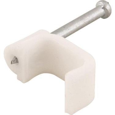 Imagem de Grampo Para Fios 8mm² Branco Chato Com 100 Peças Vonder