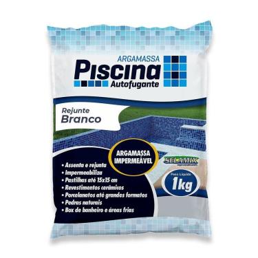 Imagem de Rejunte Piscina Impermeável Cor Branco 1kg
