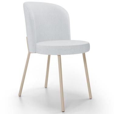 Imagem de Cadeira para Sala de Jantar Cozinha Estofada Gavi Arena L02 Linho Cinza - Lyam Decor