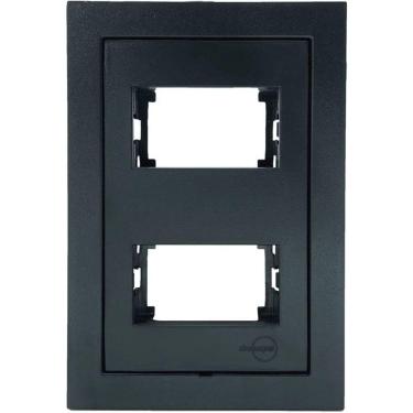 Imagem de Placa 4x2 2 Modelos Com Suporte Preto Fosco - Ekp-30000-38 - Dicompel