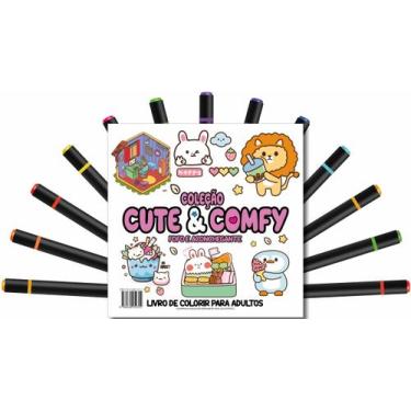 Imagem de Livro - Cute & Comfy Coloring Book for Adults - Fofo e Aconchegante - 
