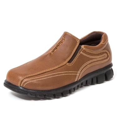 Imagem de Deer Stags Stadium Tênis sem cadarço confortável (criança pequena/criança grande), Marrom, 4.5 Big Kid