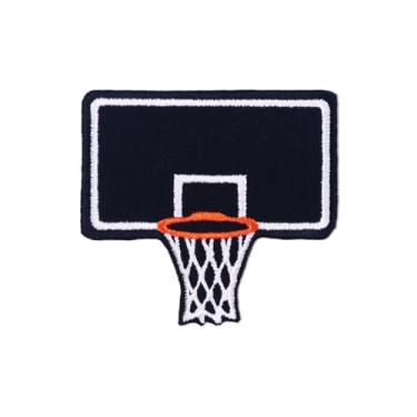 Imagem de 3 peças de adesivos bordados de basquete rebote, apliques brilhantes e vibrantes para passar a ferro ou costurar, ideais para decorar roupas, chapéus, acessórios de jeans