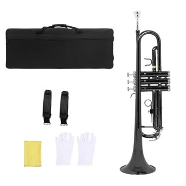 Imagem de Dynwave Trompete de latão tiras de transporte de sacola portátil portátil com instrumento de vento de kit de limpeza para crianças iniciantes crianças