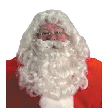 Imagem de Halco Acessório profissional de fantasia de peruca e barba de Papai Noel, vermelho, tamanho único